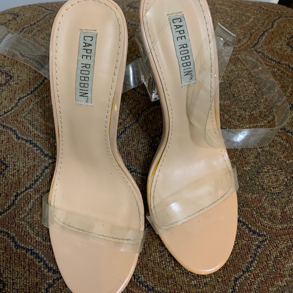 Clear Block Heels